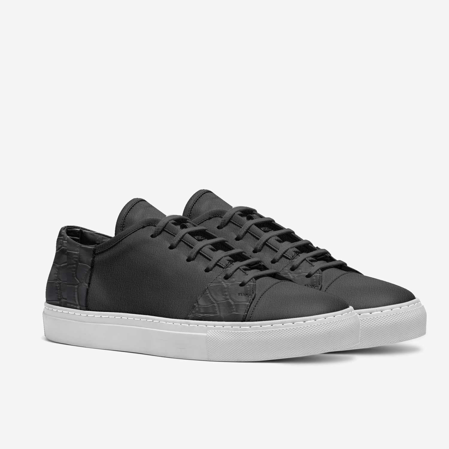PATRAW | Nero Croc | Low Tops